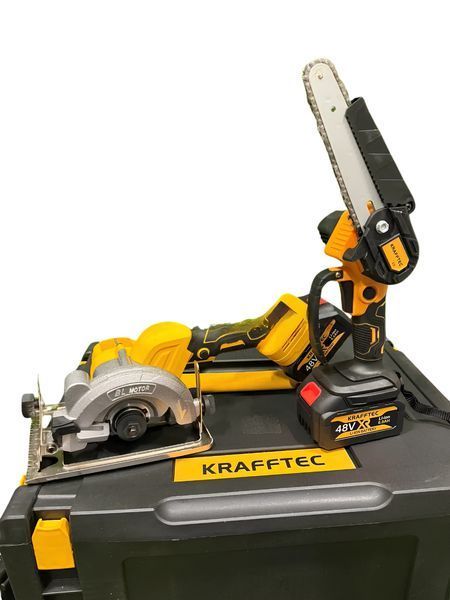 Акумуляторний набір 6в1 Krafftec Germany 48V 4 АКБ 6Ah професійний комплект інструментів у кейсі 9124790-902 фото