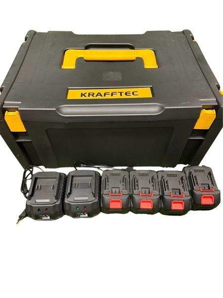 Акумуляторний набір 6в1 Krafftec Germany 48V 4 АКБ 6Ah професійний комплект інструментів у кейсі 9124790-902 фото